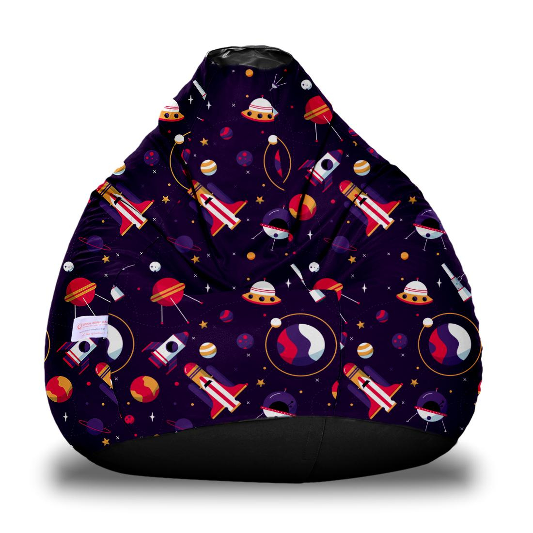 Orka Kids Digital Printed Filled Bean Bag With Beans (D21)
